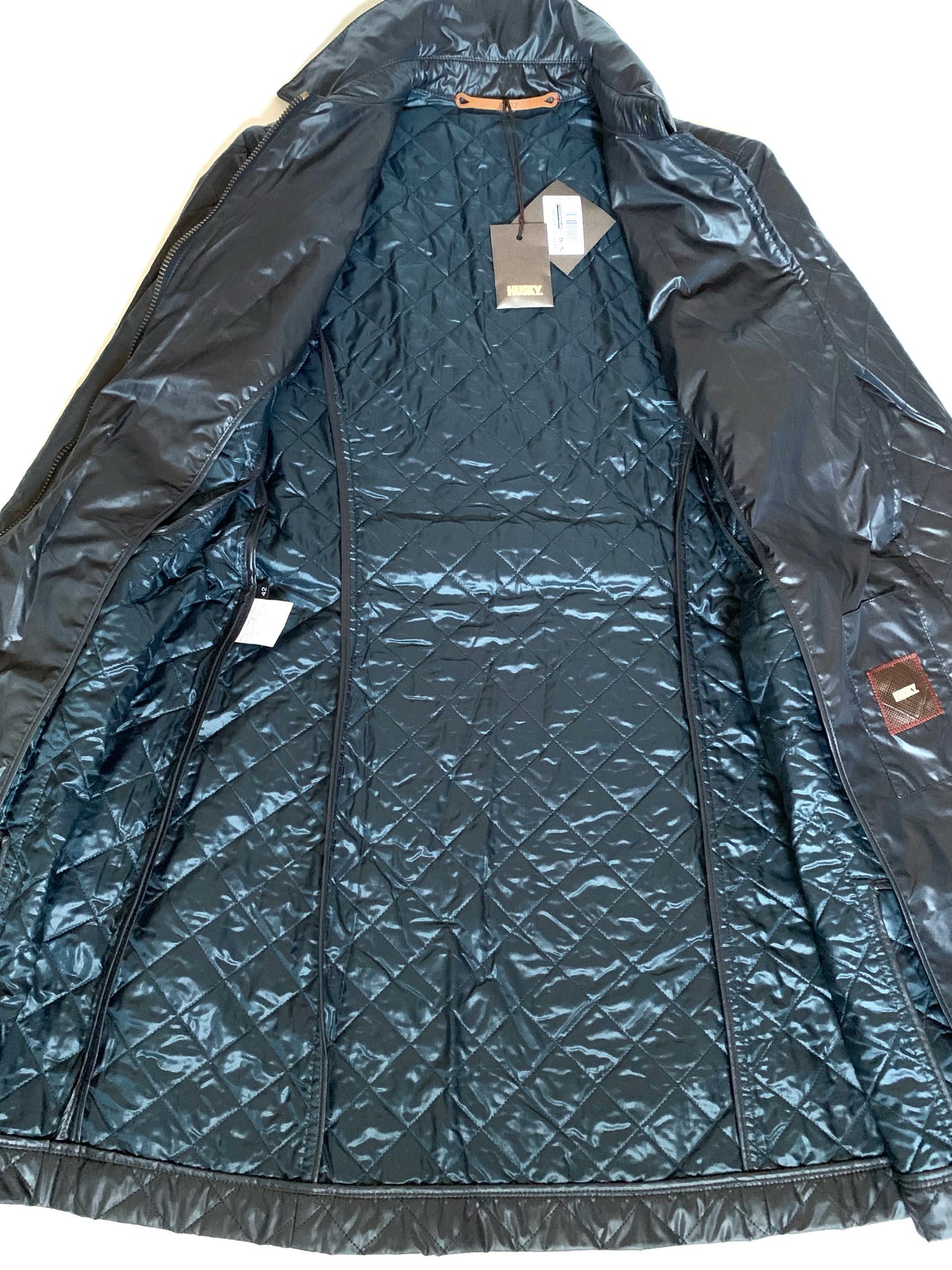 Husky Quilted Trench Coat